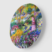 Claude Monet: Iris Garden von Giverny Große Wanduhr (Winkel)