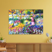Claude Monet: Iris Garden von Giverny Leinwanddruck (Insitu (Wohnzimmer))