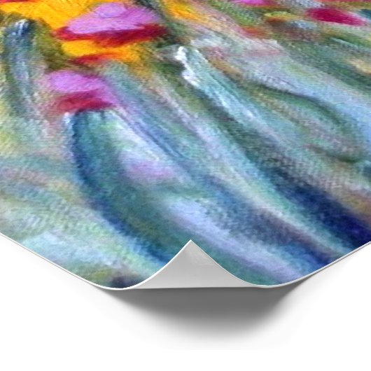 Claude Monet: Iris Garden von Giverny Poster (Ecke)