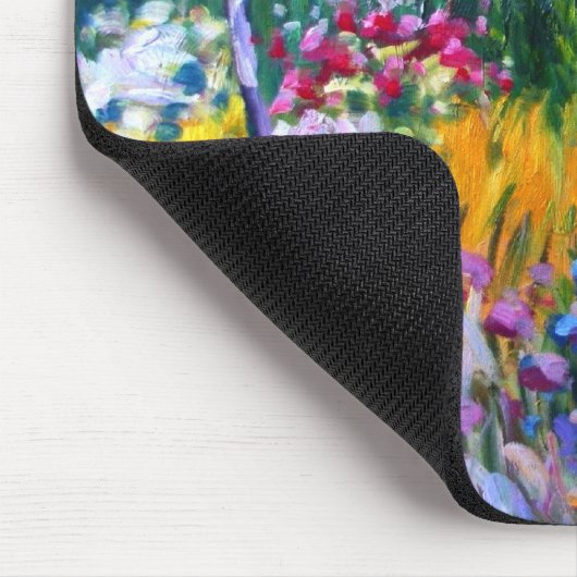 Claude Monet: Iris-Garten durch Giverny Mousepad (Ecke)
