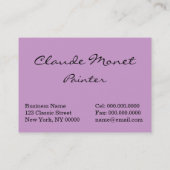 Claude Monet: Iris in Monets Garten Visitenkarte (Rückseite)