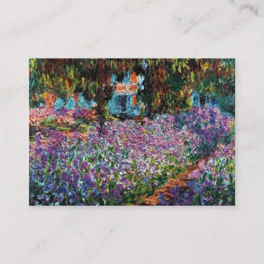 Claude Monet: Iris in Monets Garten Visitenkarte (Vorderseite)