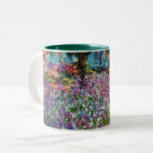 Claude Monet: Iris in Monets Garten Zweifarbige Tasse (Vorderseite Links)