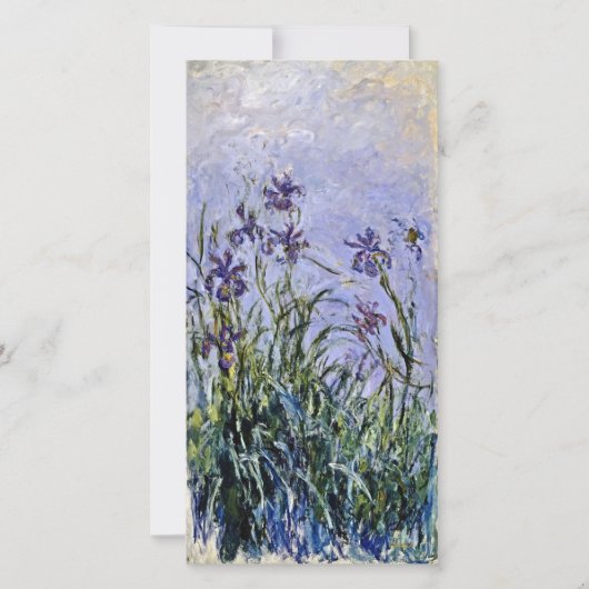 Claude Monet - Iris Mauves Feiertagskarte (Vorderseite)