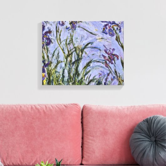 Claude Monet - Iris Mauves Leinwanddruck (Insitu (Wohnzimmer))