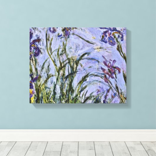 Claude Monet - Iris Mauves Leinwanddruck (Insitu (Holzboden))