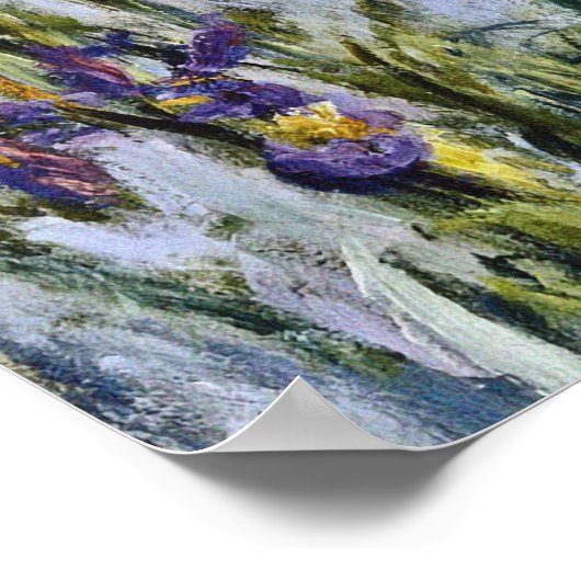 Claude Monet - Iris Mauves Poster (Ecke)