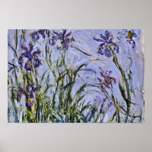 Claude Monet - Iris Mauves Poster (Vorne)