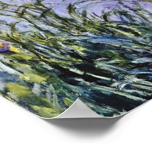 Claude Monet - Iris Mauves Poster (Ecke)