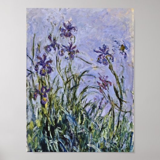 Claude Monet - Iris Mauves Poster (Vorne)