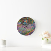 Claude Monet - Iris Monets in der Garten-schönen Runde Wanduhr (Zuhause)