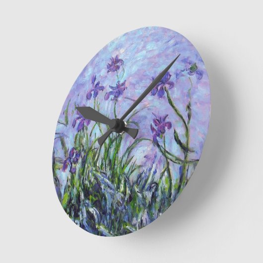 Claude Monet Iris Runde Wanduhr (Winkel)