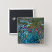 Claude Monet: Iris und Wasser-Lilien Button (Vorne & Hinten)