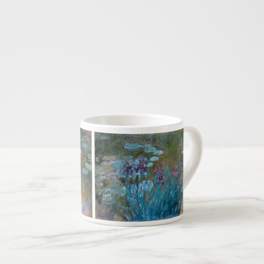 Claude Monet: Iris und Wasser-Lilien Espressotasse (Vorderseite Rechts)
