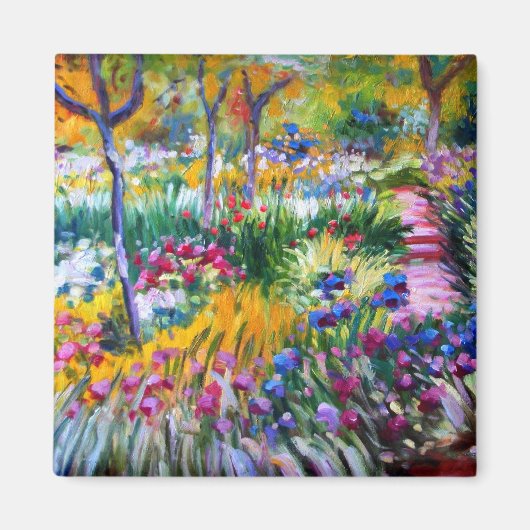 Claude Monet: Irisgarten von Giverny Magnet (Vorne)
