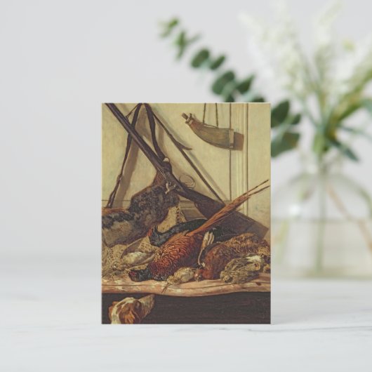 Claude Monet | Jagdtrophäen, 1862 Postkarte (Stehend Vorderseite)