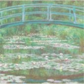 Claude Monet Japanese Footbridge. Impressionismus Aufkleber (Vorderseite)