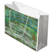 Claude Monet Japanese Footbridge. Impressionismus Große Geschenktüte (Vorderseite Schrägansicht)