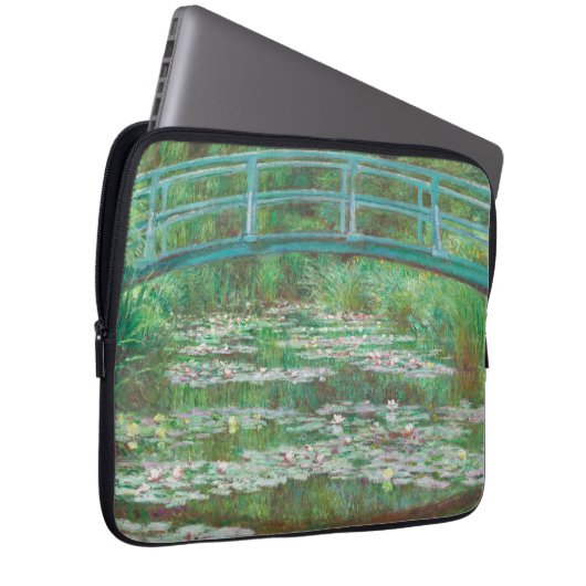 Claude Monet Japanese Footbridge. Impressionismus Laptopschutzhülle (Vorne Rechts)