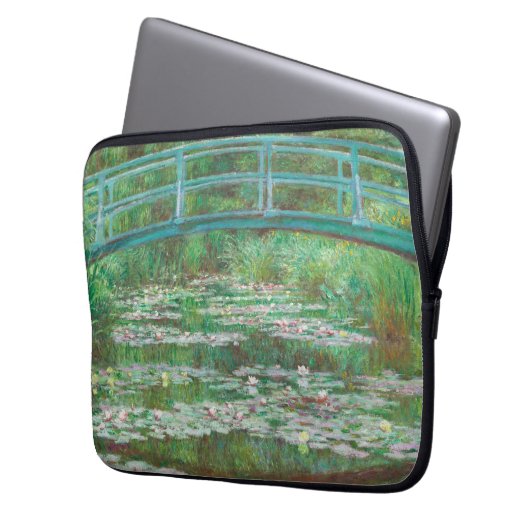 Claude Monet Japanese Footbridge. Impressionismus Laptopschutzhülle (Vorderseite Links)