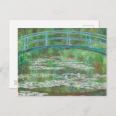 Claude Monet Japanese Footbridge. Impressionismus Postkarte (Vorne/Hinten)
