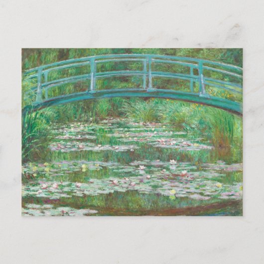 Claude Monet Japanese Footbridge. Impressionismus Postkarte (Vorderseite)