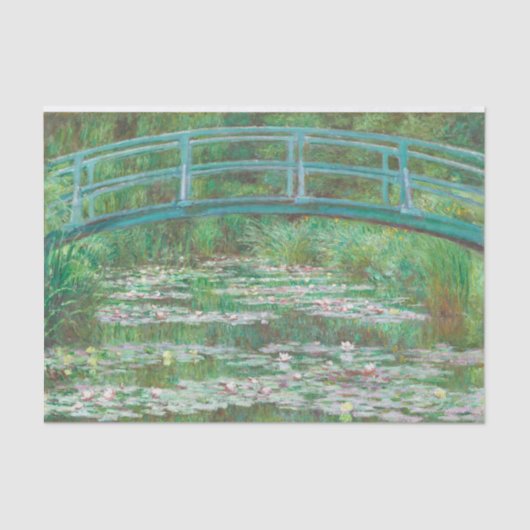 Claude Monet Japanese Footbridge. Impressionismus Seidenpapier (Vorderseite)