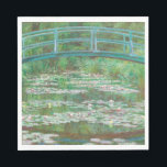 Claude Monet Japanese Footbridge. Impressionismus Serviette<br><div class="desc">Claude Monet "Japanese Footbridge" Serviette. Sommerwasserlilie Natur Impressionismus.</div>