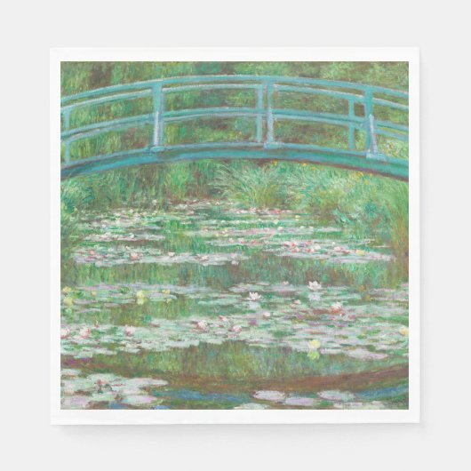 Claude Monet Japanese Footbridge. Impressionismus Serviette (Vorderseite)