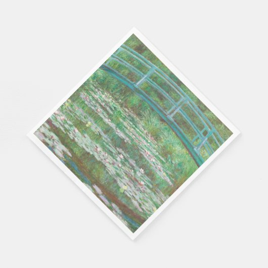 Claude Monet Japanese Footbridge. Impressionismus Serviette (Ecke)