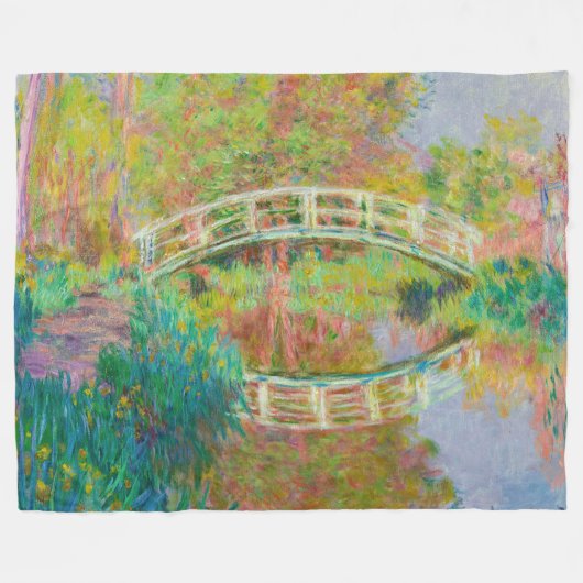 Claude Monet - Japanische Brücke, Giverny Fleecedecke (Vorderseite (Horizontal))