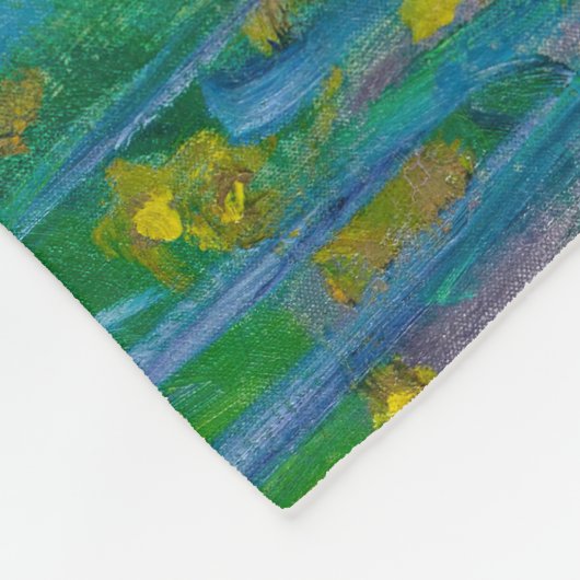 Claude Monet - Japanische Brücke, Giverny Fleecedecke (Ecke)