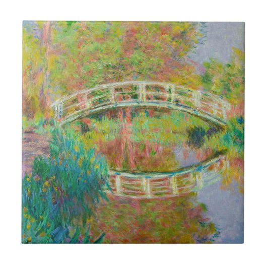 Claude Monet - Japanische Brücke, Giverny Fliese (Vorderseite)