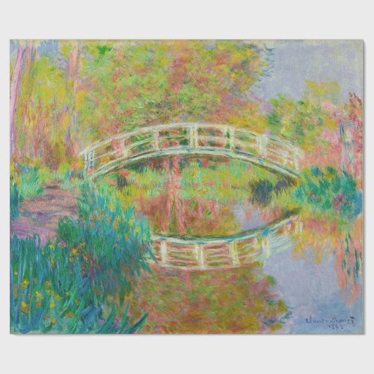Claude Monet - Japanische Brücke, Giverny Geschenkpapier (Flach)