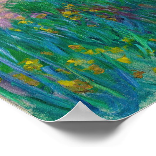 Claude Monet - Japanische Brücke, Giverny Poster (Ecke)