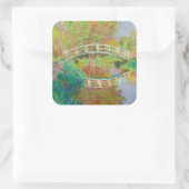Claude Monet - Japanische Brücke, Giverny Quadratischer Aufkleber (Tasche)