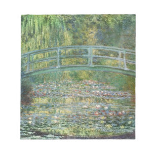 Claude Monet Japanische Brücke Seerosen Kunst Notizblock