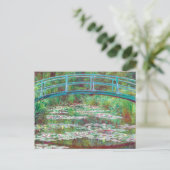 Claude Monet Japanische Fußbrücke Farbe Postkarte (Stehend Vorderseite)