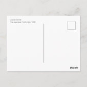 Claude Monet Japanische Fußbrücke Farbe Postkarte (Rückseite)