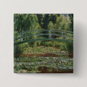 Claude Monet Japanische Fußgängerbrücke & Seerosen Button