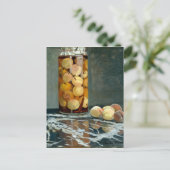 Claude Monet Jar von Pfirsichen Postkarte (Stehend Vorderseite)