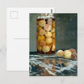 Claude Monet Jar von Pfirsichen Postkarte (Vorne/Hinten)