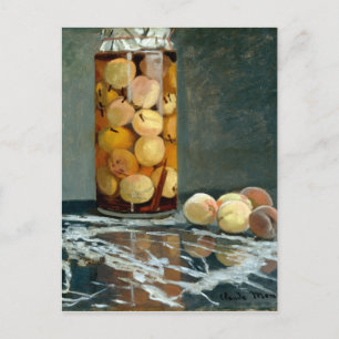 Claude Monet Jar von Pfirsichen Postkarte