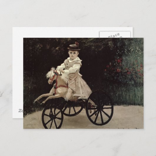 Claude Monet | Jean Monet auf seinem Hobby-Pferd, Postkarte (Vorne/Hinten)