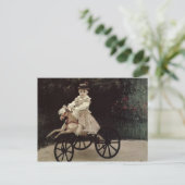 Claude Monet | Jean Monet auf seinem Hobby-Pferd, Postkarte (Stehend Vorderseite)