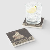 Claude Monet | Jean Monet auf seinem Hobby-Pferd, Steinuntersetzer (Seitenansicht)