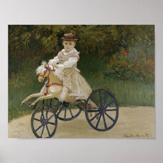 Claude Monet - Jean Monet über sein Hobby-Pferd Poster (Vorne)