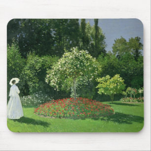 Claude Monet Jeanne Marie Lecadre im Garten Mousepad