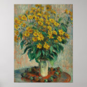 Claude Monet Jerusalem Artichoke Blume Alte Kunst Poster (Vorne)