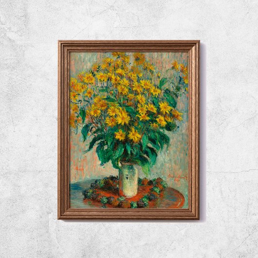 Claude Monet Jerusalem-Artischocken-Blumen Alte Ku Poster